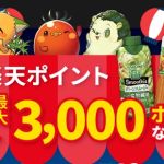 カゴメ公式LINEでアンケートに回答で10人に1人に楽天ポイント 最大3,000ポイントなどが抽選で当たる