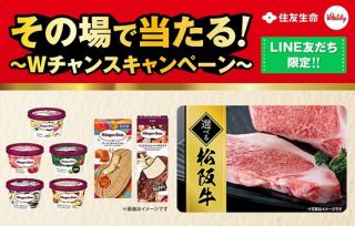 住友生命公式LINEでハーゲンダッツ引換券が10,000名にその場で当たる