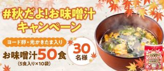 ヨード卵・光公式Xでヨード卵・光かきたま入りお味噌汁 50食が抽選で30名に当たる