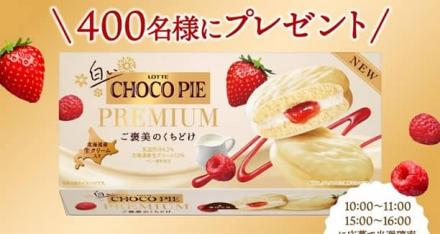 ロッテ チョコパイ公式Xで白いチョコパイプレミアムが抽選で400名に当たる