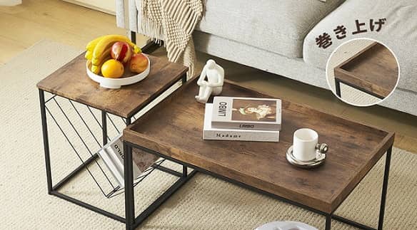 【在庫処分】2点セット センターテーブル マガジンラック付きが2,580円で販売中