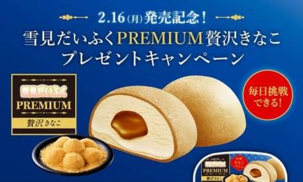 雪見だいふくPREMIUM贅沢きなこ 10個詰合せが50名にその場で当たる