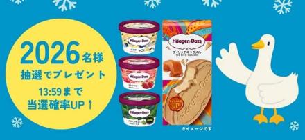 ハーゲンダッツ引換券が2,026名にその場で当たる
