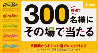 カロリーメイト ブロック 2本入りが300名にその場で当たる