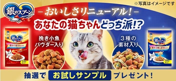 銀のスプーン 試供品4連パックが抽選で1,000名に当たる