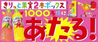 きりっと果実2本ボックスが抽選で1,000名に当たる
