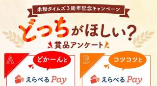 えらべるPay 1万円分 10名 / 500円分 200名に抽選で当たる