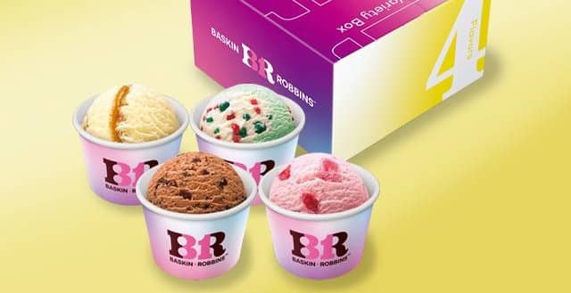 サーティワン アイスクリーム バラエティボックス レギュラー4個入り ギフト券が抽選で300名に当たる