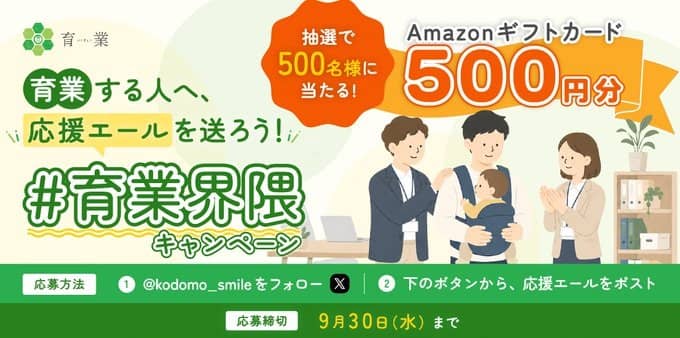 Amazonギフトカード 500円分が抽選で500名に当たる